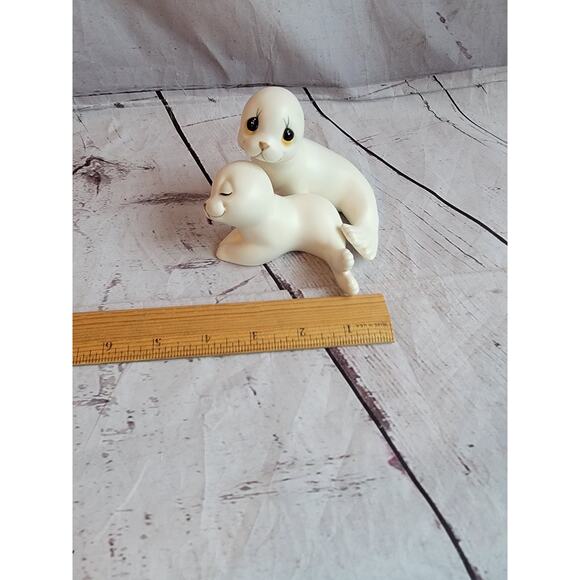 Vintage Seal Figurines Oxford Made in Mexico Mother & Baby Pup Ceramic Porcelain - Picture 11 of 11